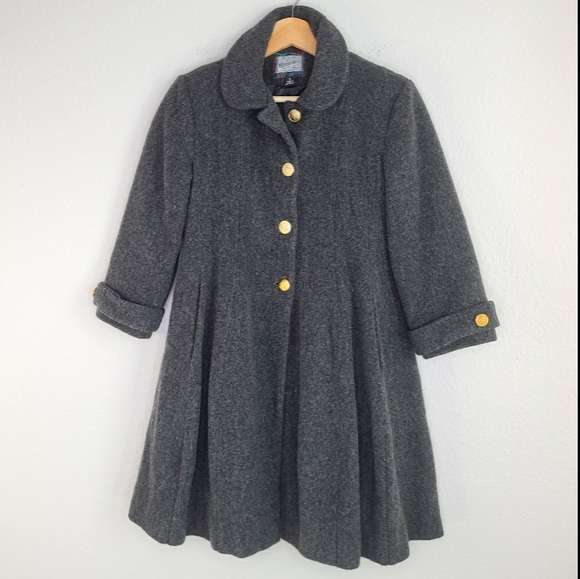 Rothschild Other - Rothschild wool pleat gray Aline girls dress coat